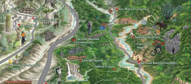 Mapa de la Reserva de la Biósfera Tehuacán - Cuicatlán Mapa de la Reserva de la Biósfera Tehuacán - Cuicatlán