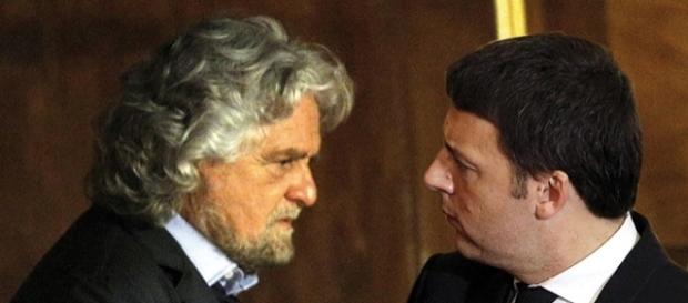 Beppe Grillo attacca nuovamente Matteo Renzi sulla questione migranti Beppe Grillo attacca nuovamente Matteo Renzi sulla questione migranti
