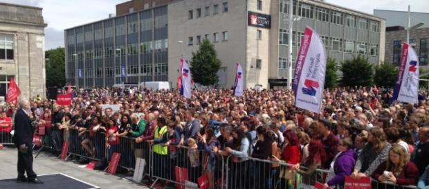 Jeremy Corbyn addresses supporters as Blair admits Corbyn could be Prime Minister - Facebook Jeremy Corbyn addresses supporters as Blair admits Corbyn could be Prime Minister - Facebook
