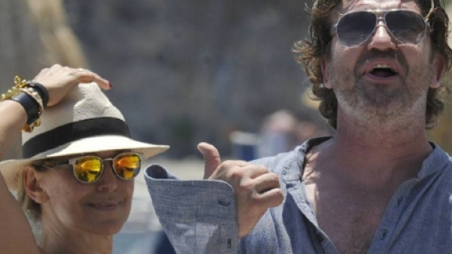 Barbara D'Urso e Gerard Butler insieme a Ischia