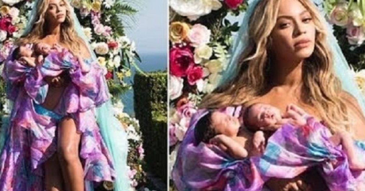 Beyonce and Jay Z unveiled a photo of their twins in the cutest way