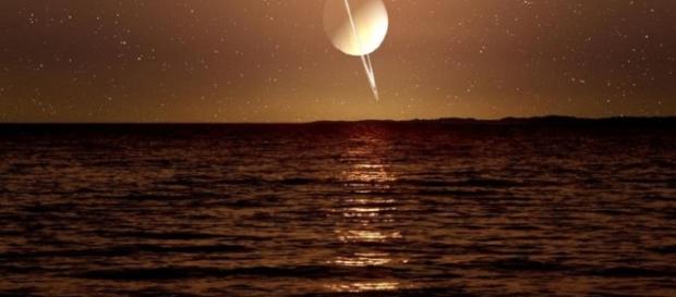 A sea on Titan (Courtesy NASA) A sea on Titan (Courtesy NASA)