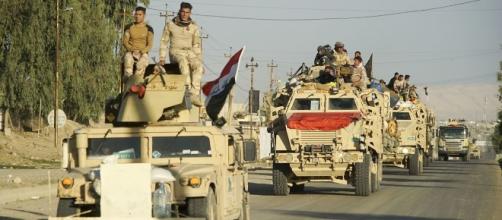 Iraqi Army convoy in Mosul | via Wikimedia Commons