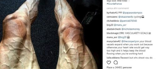Le gambe di Poljanski - foto: profilo instagram atleta