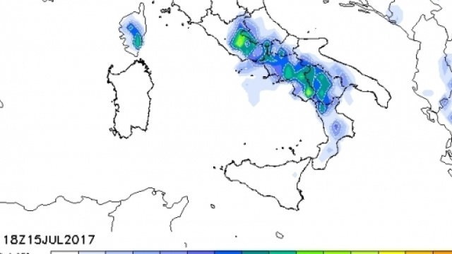I forti temporali attesi al sud nelle prossime ore