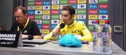 Fabio Aru in maglia gialla al Tour de France