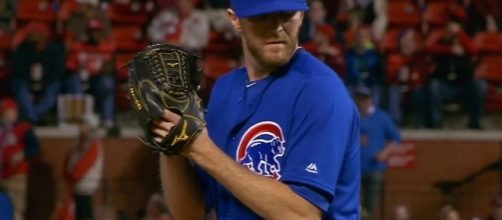 The Chicago Cubs won't have Wade Davis going multi-inning [Image via MLB/YouTube screencap]