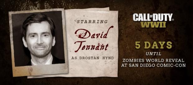 ‘Call of Duty: WWII’ ‘Dr.Who’ actor unveiled as Zombies Mode’s Drostan Hynd(Call of Duty/Twitter) ‘Call of Duty: WWII’ ‘Dr.Who’ actor unveiled as Zombies Mode’s Drostan Hynd(Call of Duty/Twitter)