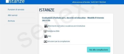 Modello B: inserimento e aggiornamento II e III fascia docenti.