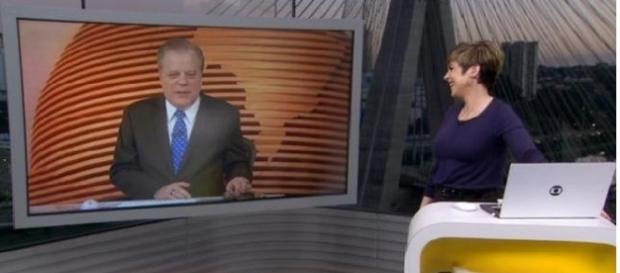 Apresentadora da Globo tira um sarro da gravata de Chico Pinheiro Apresentadora da Globo tira um sarro da gravata de Chico Pinheiro