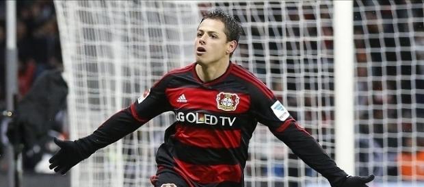 Chicharito Hernández jugador del Bayer Leverkusen Chicharito Hernández jugador del Bayer Leverkusen