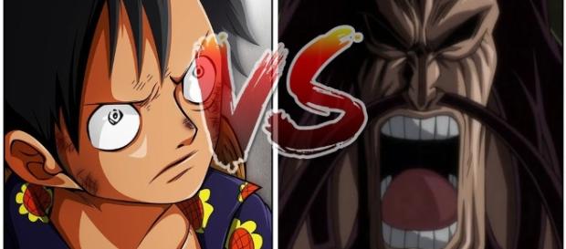 Luffy, do Chapéu de Palha versus Kaidou, das 100 bestas! Luffy, do Chapéu de Palha versus Kaidou, das 100 bestas!