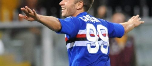Antonio Cassano con la maglia numero 99 della Sampdoria - rompipallone.it