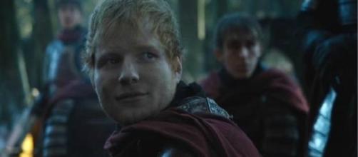 Ed Sheeran as a Lannister soldier with a golden voice in 'Game of Thrones' [Image source: Youtube Screen grab]