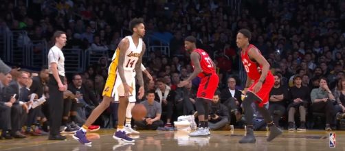 Brandon Ingram dribbles the ball against the Toronto Raptors. Photo - YouTube Screenshot/@NBA