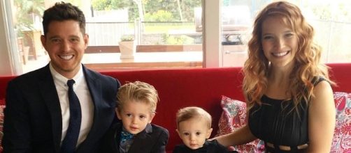 Michael Buble, his wife Luisana, and sons Noah and Elias (Image Credit: Michael Buble/Instagram)