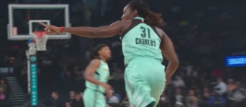 WNBA All-Star Tina Charles and the NY Liberty host the Connecticut Sun on Wednesday. [Image via WNBA/YouTube]