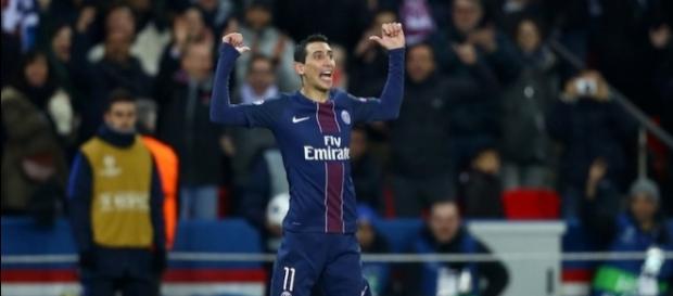 Angel Di María celebrando con el PSG. Angel Di María celebrando con el PSG.