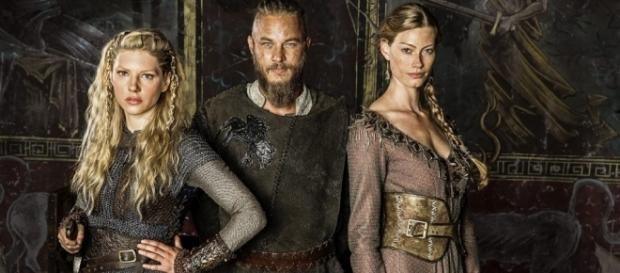Ragnar Lothbrok, Lagertha e Aslaug. Ragnar Lothbrok, Lagertha e Aslaug.