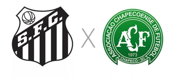 Santos e Chapecoense duelam na Vila Belmiro (Foto: Reprodução/ Montagem) Santos e Chapecoense duelam na Vila Belmiro (Foto: Reprodução/ Montagem)