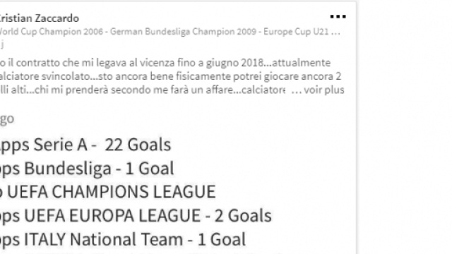 Profil Linkedin de Cristian Zaccardo