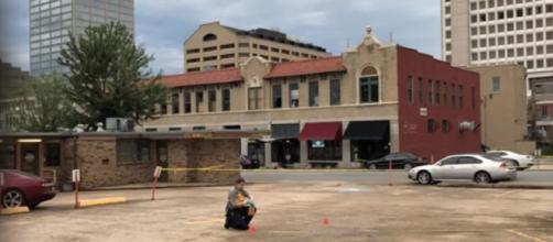 A photo showing the area in Little Rock, Arkansas where the shooting took place - YouTube/Wochit News