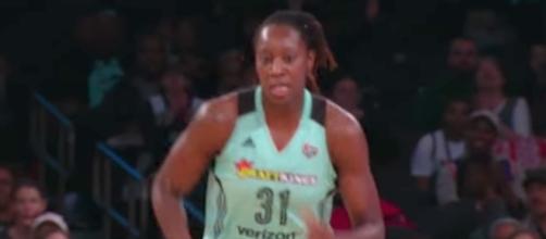 Tina Charles and the Liberty try to snap a losing skid in today's game at Atlanta. [Image via WNBA/YouTube]