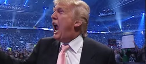 Donald Trump at WWE Wrestlemania a decade ago. Photo by : YouTube Screen Shot WWE Battle Of Billionaires