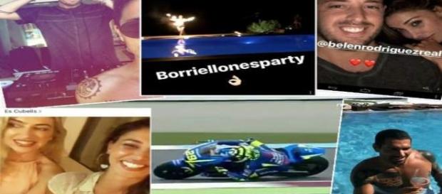 Belen Rodriduez al party di Borriello a Ibiza via Instagram Belen Rodriduez al party di Borriello a Ibiza via Instagram