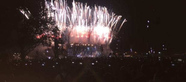 Il gran finale del concerto al Modena Park Il gran finale del concerto al Modena Park