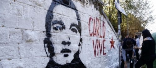 Murales in ricordo di Carlo Giuliani, ucciso durante il G8 di Genova nel 2001