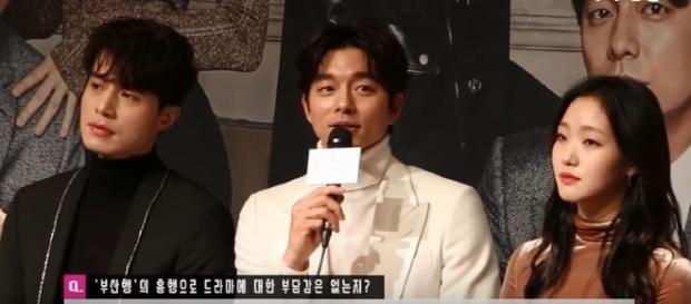 Lee, Gong and Kim en la conferencia de prensa del drama Goblin, Noviembre 2016 Lee, Gong and Kim en la conferencia de prensa del drama Goblin, Noviembre 2016