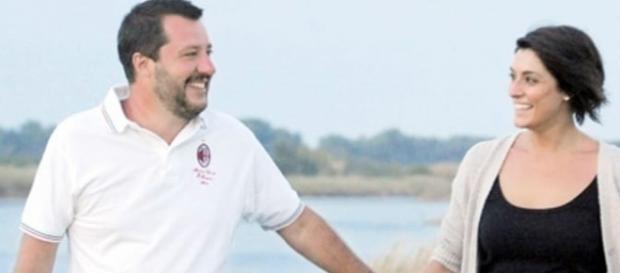 Matteo Salvini ed Elisa Isoardi. Matteo Salvini ed Elisa Isoardi.