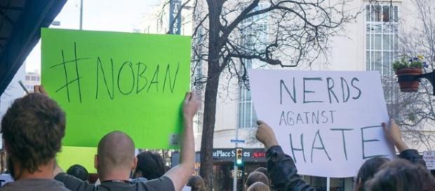 Protest following President Trump's executive order for a travel ban on Muslim-majority nations. Daniel Cuadra- Wikimedia Commons Protest following President Trump's executive order for a travel ban on Muslim-majority nations. Daniel Cuadra- Wikimedia Commons