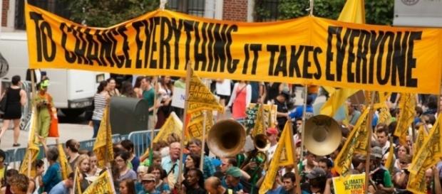 The People's Climate March brought climate change to the forefront of politics. Photo from South Bend Voice via Wikipedia Commons. The People's Climate March brought climate change to the forefront of politics. Photo from South Bend Voice via Wikipedia Commons.