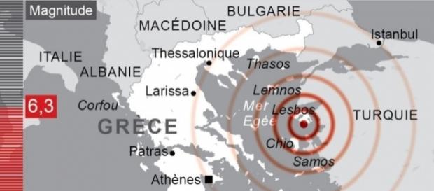 Au moins dix blessés dans un séisme d'une magnitude 6,3 en mer Égée Au moins dix blessés dans un séisme d'une magnitude 6,3 en mer Égée