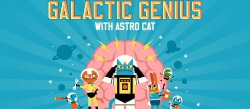 The 'Galactic Genius' game stars a character named 'Astro Cat.' / Photo via James D. Wilson and Lauren du Plessis, used with permission.