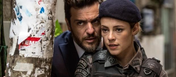O casal na operação policial - Fonte: Site Globo O casal na operação policial - Fonte: Site Globo