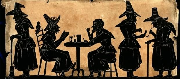 Witches: five silhouetted figures by Welcome Images | Photo via Wikimedia Commons Witches: five silhouetted figures by Welcome Images | Photo via Wikimedia Commons