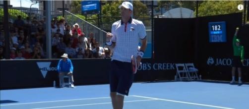 John Isner at the 2017 Australian Open. Photo -- YouTube Screenshot/@AustralianOpenTV
