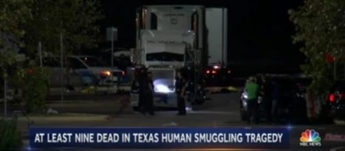 Among all the people rushed in the overheated truck, there were two school-age children too. [Image: Youtube/NBC NEWS]