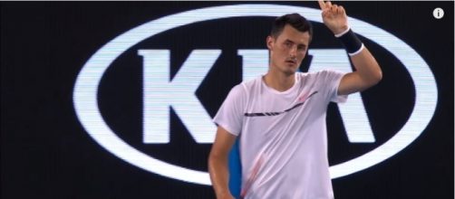 Bernard Tomic during the 2017 Australian Open. Photo -- YouTube Screenshot/@AustralianOpen