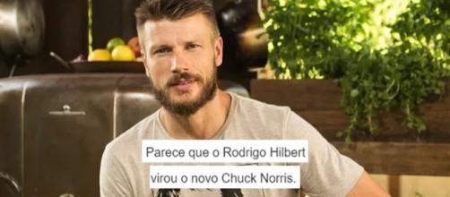 Rodrigo Hilbert: o Chuck Norris brasileiro. Foto: Reprodução/Twitter.