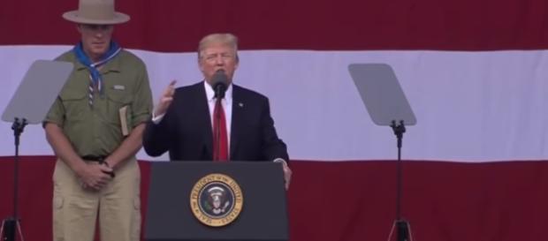 Donald Trump addressing the Boy Scouts of America National Jamboree in West Virgina- YouTube/Trump Nation Donald Trump addressing the Boy Scouts of America National Jamboree in West Virgina- YouTube/Trump Nation