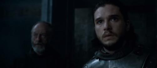 Ser Davos and Jon Snow meet Daenerys Targaryen in "Game of Thrones" Season 7 Episode 3. (Photo:YouTube/GameofThrones)