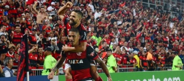Diego e Guerrero, as estrelas do Flamengo (Via- globo.com) Diego e Guerrero, as estrelas do Flamengo (Via- globo.com)