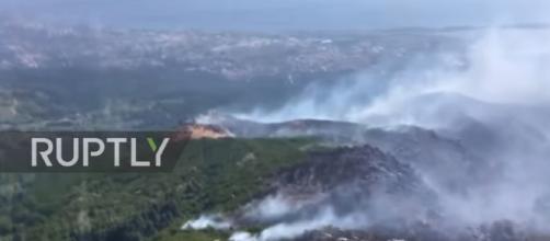 France: Planes and fire engines battle huge forest fires in Corsica - Image -Ruptly TV | YouTube