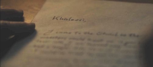 'Game of Thrones': Jorah's letter to Daenerys. Screencap: Ben Quincy-Shaw via YouTube