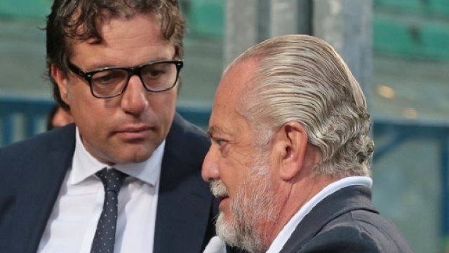 Cristiano Giuntoli e il patron azzurro De Laurentiis