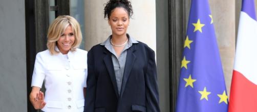 La chanteuse Rihanna en France